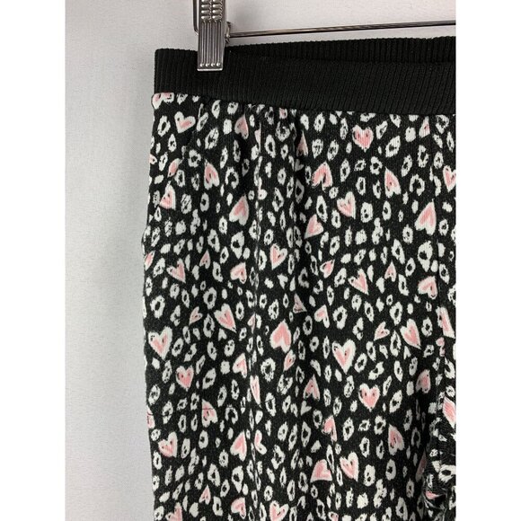 Cuddl Duds Womens Pajama Set S Black & Pink Heart Pattern - Picture 8 of 9